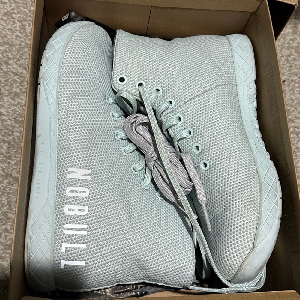 No bull gray high top trainers